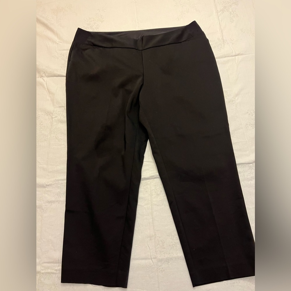 Investments Cropped Woman’s Slacks, size 22 – black